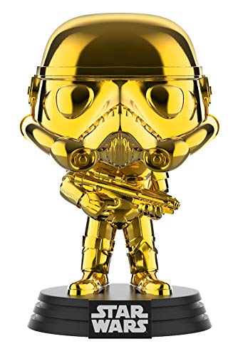 STAR WARS Funko Pop Chrome Stormtrooper – Figura realizada en Vinilo y de Unos 9 cm de Altura (2019 Galactic Convention)