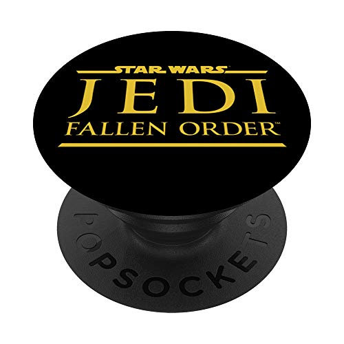 Star Wars Jedi The Fallen Order Yellow Text Logo PopSockets PopGrip: Agarre intercambiable para Teléfonos y Tabletas