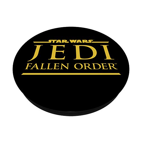 Star Wars Jedi The Fallen Order Yellow Text Logo PopSockets PopGrip: Agarre intercambiable para Teléfonos y Tabletas