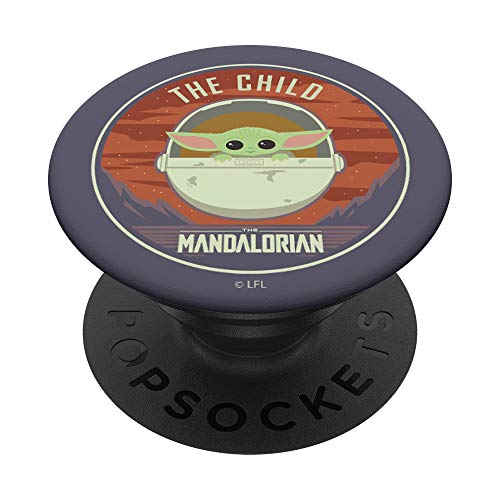 Star Wars The Mandalorian The Child Bassinet Badge PopSockets PopGrip: Agarre intercambiable para Teléfonos y Tabletas