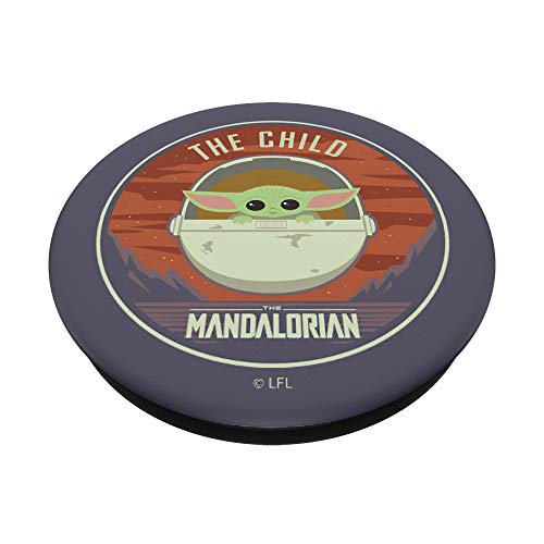 Star Wars The Mandalorian The Child Bassinet Badge PopSockets PopGrip: Agarre intercambiable para Teléfonos y Tabletas