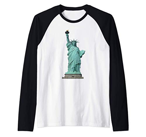 Statue of Liberty - NYC Statue Camiseta Manga Raglan