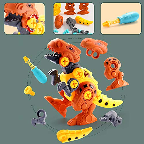 STAY GENT Desmonta Dinosaurio Juguetes con Taladro para Chicos, 4 Piezas Juguete de Construcción Puzzle Dinosaurios con Destornilladores Stem Regalos de Aprendizaje para Niños Niñas de 3 4 5 6 7 Años