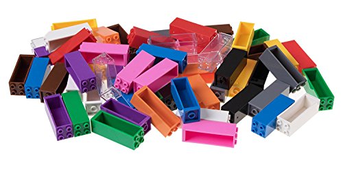 Strictly Briks Rainbow - Pack de 36 Bases para Construir - Formas Triangulares, semicirculares y cuadradas - con 60 Ladrillos separadores - Compatibles con Todas Las Grandes Marcas - 15,24 cm