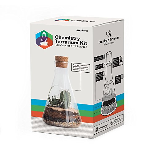 Suck UK Chemistry Terrarium Kit Terrario de Laboratorio, Claro, 22.5x12x12 cm