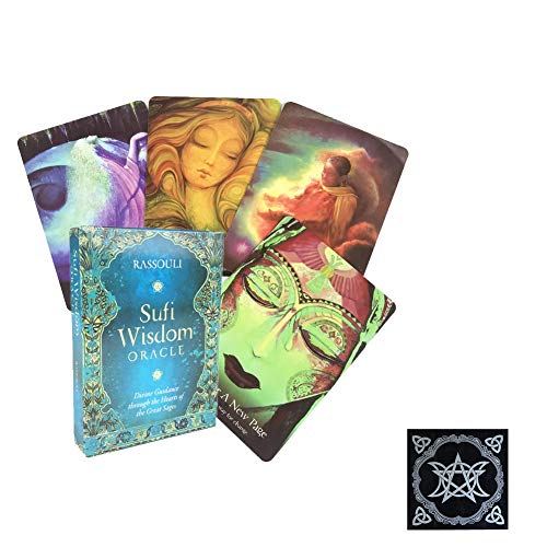 Sufi Wisdom Oracle Cards Tarot Cards Deck Table Board Game Cards Naipes Entretenimiento Familiar,Deck Game,with Tablecloth