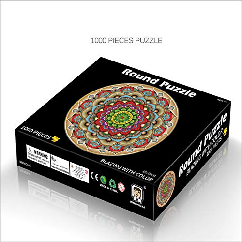 Sunshine smile Puzzle Redondo 1000 Piezas,Rompecabezas Redondo,Puzzle Creativo Puzzle Adultos,Puzzle Circular para Adultos,Puzzle Adultos Redondo Puzzle,Redondo Puzzle Creativo(Flor de la Suerte)