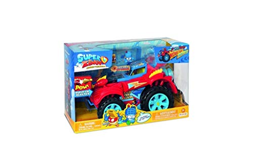 SuperZings - PlaySet Héroe Truck (PSZSP112IN20) con Vehículo y 2 Figuras Especiales + Serie 4 - Blíster con 10 Figuras (PSZ4B016IN00), 9 Figuras y 1 Figura Dorada Super Rare