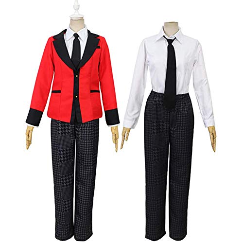 Suzui Ryota Kakegurui Jugador Compulsivo Halloween Anime Cosplay Conjunto Completo Chaqueta de Vestir Hyakkaou Academia privada Vestido de Uniforme Escolar