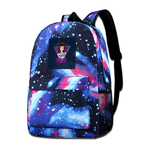 SWKLL Galaxy Impreso Hombros Bolsa Extraño Ciencia Lisa Sherman PHYS Ed Moda Casual Star Sky Mochila para niños y niñas