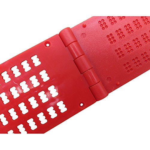 Tabla braille de plástico (4 líneas x 28 casillas) – Rojo