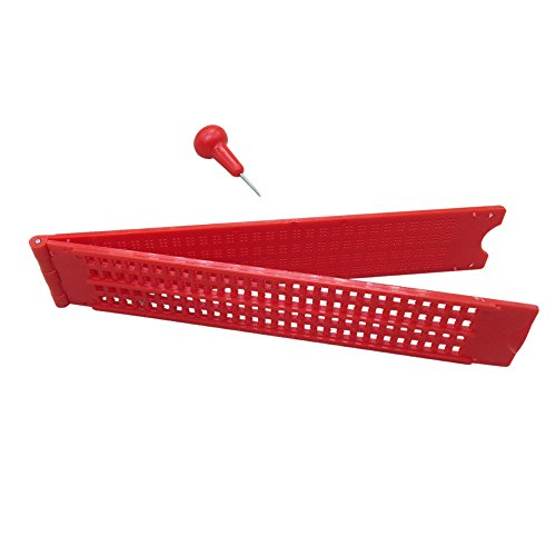 Tabla braille de plástico (4 líneas x 28 casillas) – Rojo