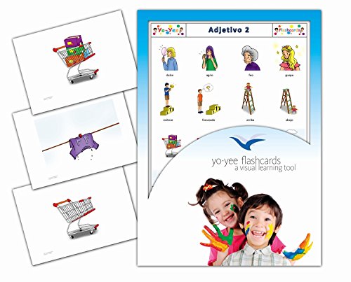 Tarjetas con ilustraciones en español - Adjetivo 2 - a modo de juego, amplían el vocabulario básico, la construcción de frases y la gramática: para guarderías, escuelas de primaria o logopedia