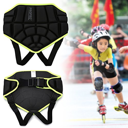 Tbest Niños Deportes Butt Pad Ski Snow Boarding Skate Hip Pantalones Cortos Acolchados de protección