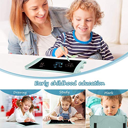 TEKFUN Tablet para niños 8.5 Pulgadas,Tableta de Escritura LCD de con Bloqueo de Pantalla borrable y función Reutilizable,Portatiles Baratos,Pizarra Luminosa niños,Juegos educativos(Green-1)