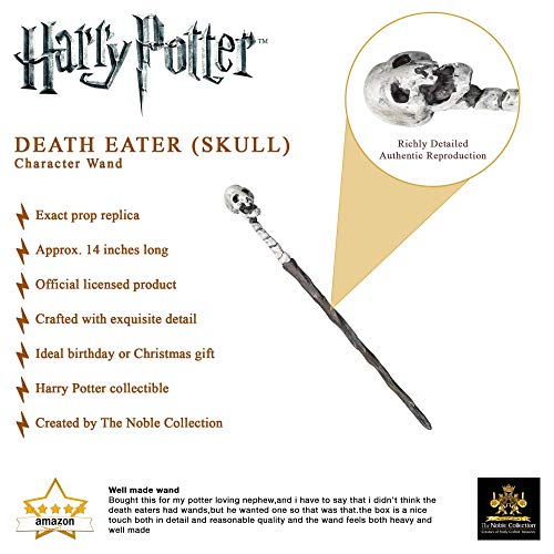 The Noble Collection Death Eater Character Wand (Calavera)