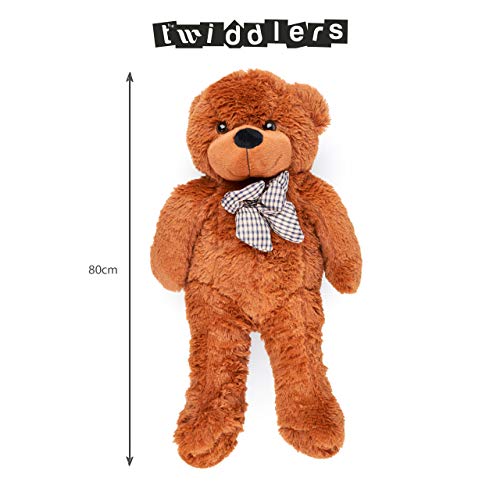 THE TWIDDLERS Oso Peluche 80cm - Gigante Teddy Bear con Sensación De Felpa Suave Regalo para Día De San Valentín, Cumpleaños y Navidad –Grande Tierno Y Romántico para Pareja, Y Ocasiones Especiales