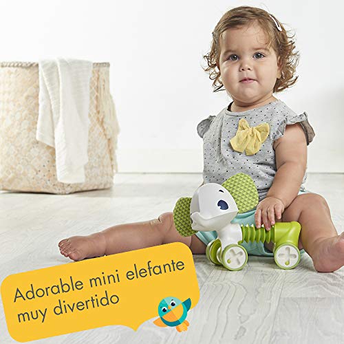 Tiny Love Samuel el Elefante Juego educativo 1 años, Juguetes para niños y niñas, con cuerpo flexible, color verde