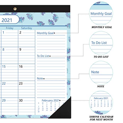 Tomaibaby Calendario de Escritorio 2021-2022 Tabla de Planificación de Horarios para Organizar La Planificación del Hogar Desde Enero de 2021 hasta Diciembre de 2022