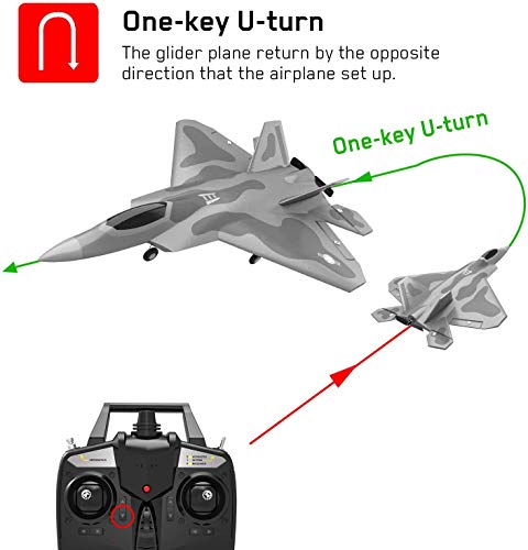 Top Race RC Fighter Jet, Avión RC de 4 canales listo para volar para adultos, Avión RC de alta velocidad, Listo para volar Hobby RC Avión adulto TR-F22B