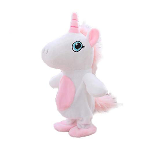 TOPofly El Movimiento y Hablar del Unicornio Juguetes Repite lo Que Usted Dice Interactivo Juguetes de Peluche Lindo del Unicornio Muñecas Juguetes Ruta 1Pc