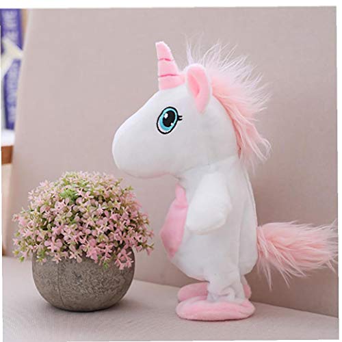 TOPofly El Movimiento y Hablar del Unicornio Juguetes Repite lo Que Usted Dice Interactivo Juguetes de Peluche Lindo del Unicornio Muñecas Juguetes Ruta 1Pc