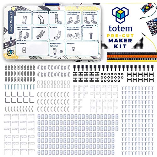 Totem Pre-Cut Maker Kit. Set de construcción mecánica para proyectos DIY, robótica y prototipos