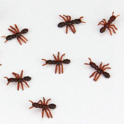 TOYANDONA 100 miniaturas Encantadoras simuladas de Terror,Insectos temblorosos,mapas de Movimiento de Hormigas,Utensilios para niños