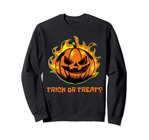 Truco o trato de calabaza divertido disfraz de Halloween Sudadera