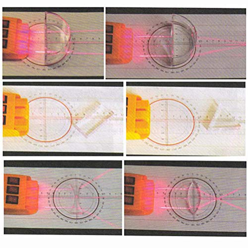 TTSUAI Kit De Experimento De Óptica Física Conjunto De Banco Óptico Cóncavo Lente Convexa Imagen De Agujero De Aguja Imagen Reflejo De Luz Dial Deslizador Láser para Instrumento De Enseñanza