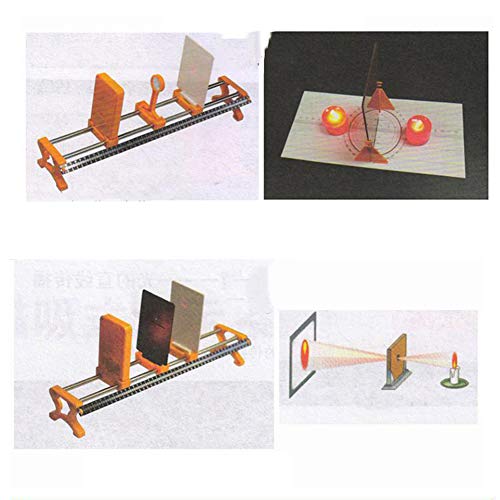 TTSUAI Kit De Experimento De Óptica Física Conjunto De Banco Óptico Cóncavo Lente Convexa Imagen De Agujero De Aguja Imagen Reflejo De Luz Dial Deslizador Láser para Instrumento De Enseñanza