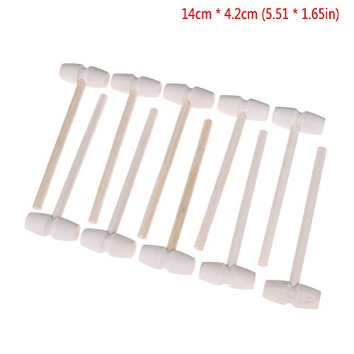 TUANTUAN 30 piezas Mini Martillo de Madera Mallets de Madera Golpeando Mazo de Cangrejo Langosta Mazo con Mango Largo para Juguetes, Mariscos, Artesanía de Cuero y Joyería Artesanía