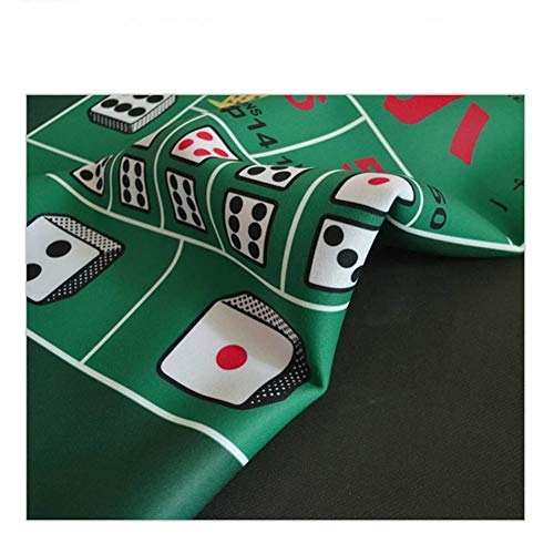 TX GIRL Presentaciones De Dados Mesa De Póquer Texas Hold'em Poker Tops Tabla Mat 1,8 * 0,9 M Green Rubber Poker Disposiciones De La Tabla del Paño De Tela con Juego Chino/Inglés (Size : 1.8 * 0.9m)