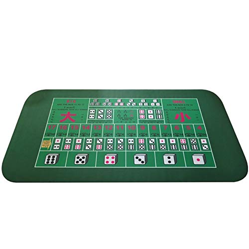 TX GIRL Presentaciones De Dados Mesa De Póquer Texas Hold'em Poker Tops Tabla Mat 1,8 * 0,9 M Green Rubber Poker Disposiciones De La Tabla del Paño De Tela con Juego Chino/Inglés (Size : 1.8 * 0.9m)