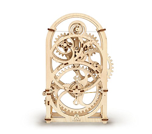 UGEARS- Temporizador mecánico Reloj 3D Madera Kit sin Pegamento, Multicolor (FBA_70004)