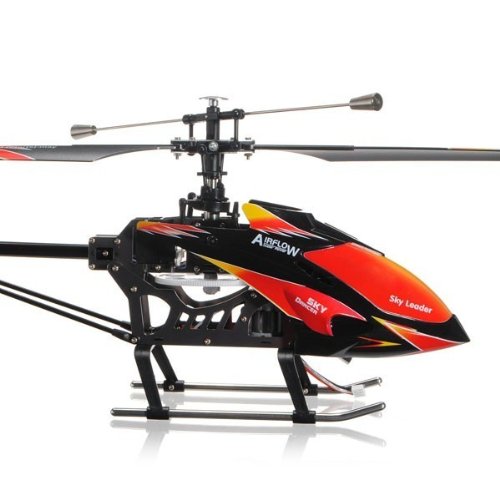 Unbekannt WLToys s-idee 01142 | V913 - Helicóptero por Control Remoto (con Pantalla LCD, 2,4 GHz, Canal 4,5) para Uso en Interior y Exterior. con Control Gyro y 2,4 GHz Integrados. Listo para Volar.