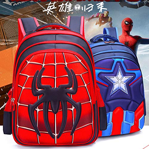 unbrand Niños Mochila Niña Niños Bolsa de Viaje Mochila Impermeable Capitán América Spiderman Impreso Mochila Escolar Mochila Escolar Camping Senderismo