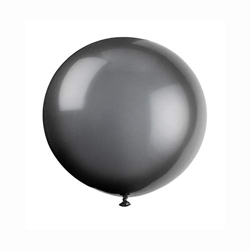 Unique Party- Globos Gigantes de Látex para Fiestas, Paquete de 6, Color negro (56728)