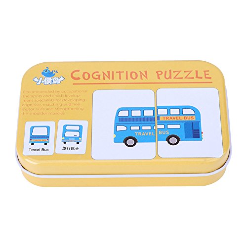 Vehículo/Animal/Frutas/Productos Vivos Formación De Aprendizaje Tarjetas De Memoria Bebé Early Educational Anti-Tear Matching Puzzle Tarjetas Cognitiva (Vehicle)