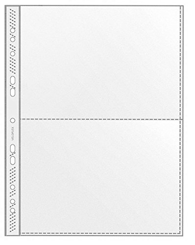 Veloflex - Funda transparente (2 compartimentos de A5 apaisado, 100 unidades, multitaladro)