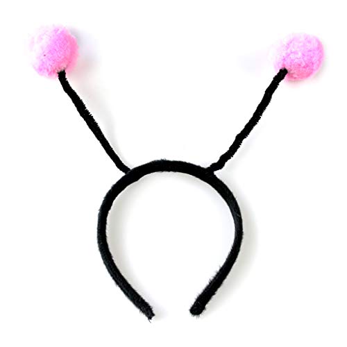 VIccoo Aro de Pelo, Mujeres Niñas Linda Abeja Antenas Diadema Fluffy Pompom Ball Cosplay Disfraz Cabello Aro Día de los niños Bailando Favores de Fiesta - 1#