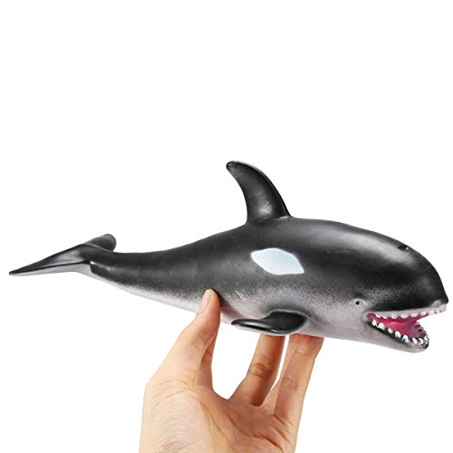 VIDOO 30Cm Tiburón Blanco Asesino Ballena Suave Modelo Juguetes Pegamento Material-Ballena