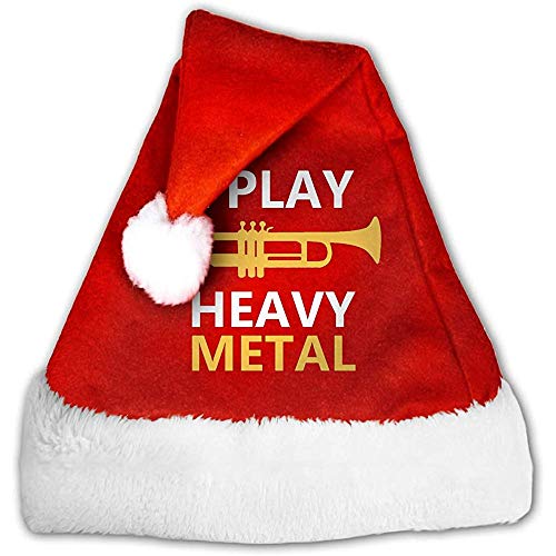 Vince Camu Roja Navidad Sombrero,Sombreros De Santa,Gorro De Navidad,Gorro Navideño,Juego Sombrero Clásico De Disfraces Navideños De Heavy Metal,Casco Rojo Blanco,Sombrero Navideño De Navidad S