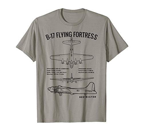 Vintage B17 Bombardero Avión de guerra Segunda Guerra Camiseta