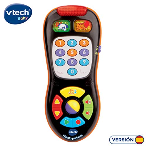 VTech - Mando parlante, Juguete bebé +6 meses, mando a distancia electrónico, enseña colores, números, formas, contrarios y vocabulario, juego imaginativo, multicolor (80-150322)