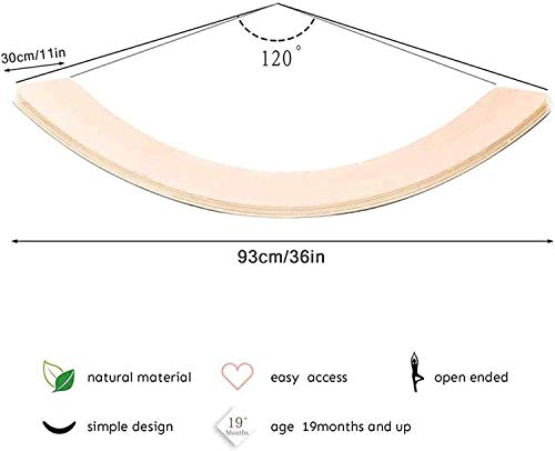 VULID Tablero De Balance De Balance De Tambor De Madera Tablero De Yoga De Yoga con Mejor Equilibrio para Bamboleo para Interiores, Giro, Roca, Diapositiva (Color : B)