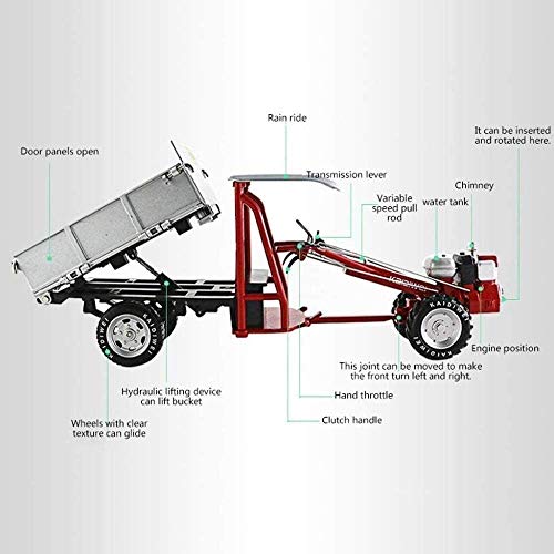 WANGCH 1:16 Coche de Juguete de Metal Fundido a presión Aleación Tractor para Caminar Simulación Vehículo agrícola Modelo de vehículo de ingeniería Niño Niña Regalo Vehículos fundidos a presión