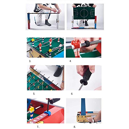 WANGIRL Combo 4 Filas Futbolín Juego de Mesa de Madera Jugador Sólido Baby Foot Infantil para Niños Fútbolista Deporte Patada de Mesa Mesa de Fútbol Futbolín Multifunción