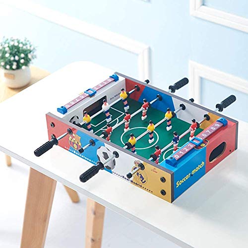 WANGIRL Combo 4 Filas Futbolín Juego de Mesa de Madera Jugador Sólido Baby Foot Infantil para Niños Fútbolista Deporte Patada de Mesa Mesa de Fútbol Futbolín Multifunción