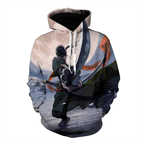 WANLN Sudadera con Capucha 3D Impresa de Dibujos Animados de una Pieza Sudaderas de Halloween Bolsillo de suéter de Moda de Gran tamaño,A1,7XL